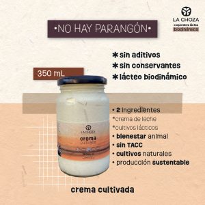 Crema de Leche Cultivada 350 g La Choza
