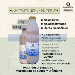 Yogur Entero de Arandano y Sauco 1Kg La Choza