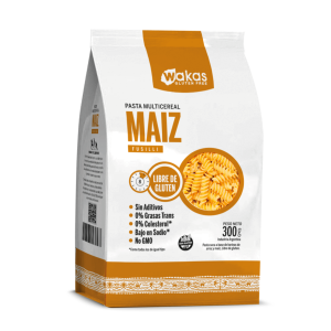 Pasta Multicereal con Maiz Fusilli Wakas sin TACC 300 gr
