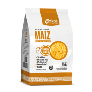 Pasta Multicereal con Maiz Penne Rigate Wakas sin TACC 300 gr