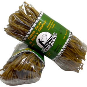 Fideos maíz capia con Albahacas Cauqueva